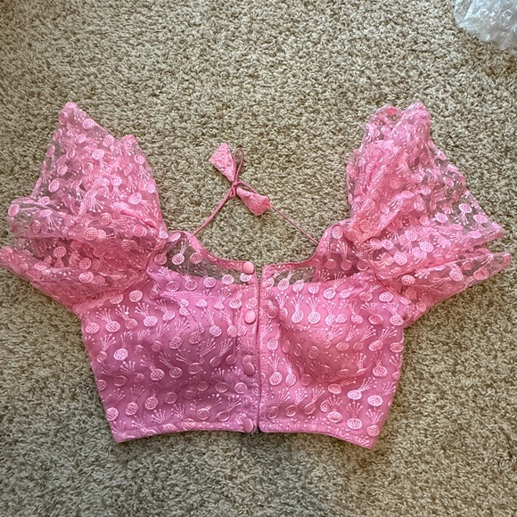 Pink Saree Blouse - 36 - Picture 1 of 2